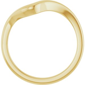 14K Yellow Gold Contour Band for 6x4 mm Pear Ring. 122928:648:P