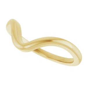 14K Yellow Gold Contour Band for 6x4 mm Pear Ring. 122928:648:P
