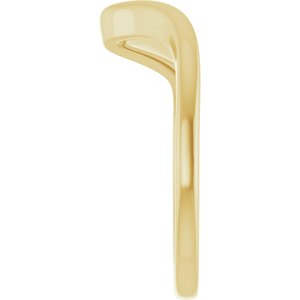 14K Yellow Gold Contour Band for 6x4 mm Pear Ring. 122928:648:P