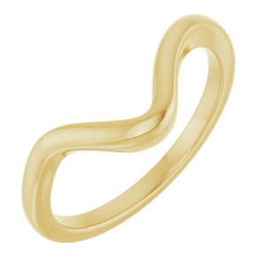 14K Yellow Gold Contour Band for 6x4 mm Pear Ring. 122928:648:P