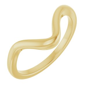 14K Yellow Gold Contour Band for 8.5x5 mm Pear Ring. 122928:655:P