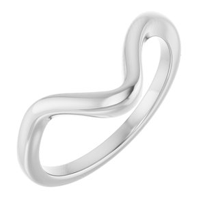 14K White Gold Contour Band for 8.5x5 mm Pear Ring. 122928:656:P