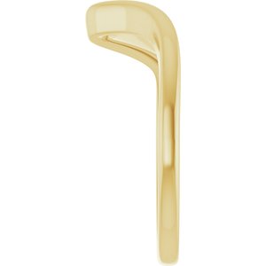 14K Yellow Gold Contour Band for 8.5x5 mm Pear Ring. 122928:655:P