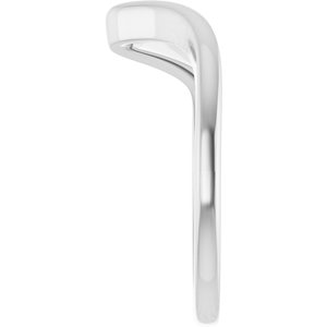 14K White Gold Contour Band for 8.5x5 mm Pear Ring. 122928:656:P