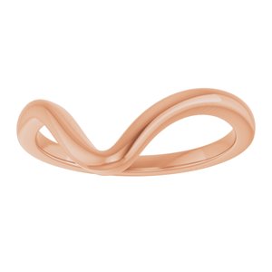 14K Rose Gold Contour Band for 8.5x5 mm Pear Ring. 122928:657:P