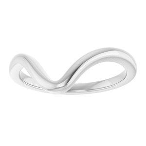 14K White Gold Contour Band for 8.5x5 mm Pear Ring. 122928:656:P