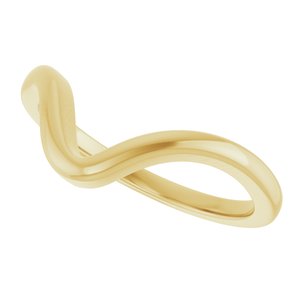 14K Yellow Gold Contour Band for 8.5x5 mm Pear Ring. 122928:655:P