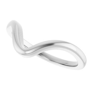14K White Gold Contour Band for 8.5x5 mm Pear Ring. 122928:656:P