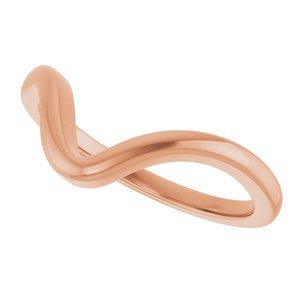 14K Rose Gold Contour Band for 8.5x5 mm Pear Ring. 122928:657:P