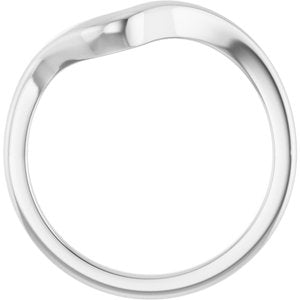 14K White Gold Contour Band for 8.5x5 mm Pear Ring. 122928:656:P