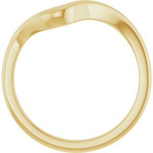 14K Yellow Gold Contour Band for 8.5x5 mm Pear Ring. 122928:655:P