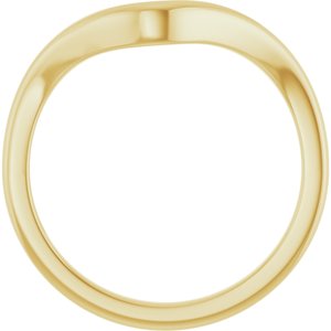 14K Yellow Gold Contour Band for 8x4 mm Marquise Ring. 122928:651:P
