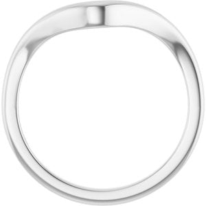 14K White Gold Contour Band for 8x4 mm Marquise Ring. 122928:653:P