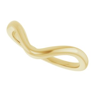 14K Yellow Gold Contour Band for 8x4 mm Marquise Ring. 122928:651:P