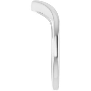 14K White Gold Contour Band for 8x4 mm Marquise Ring. 122928:653:P