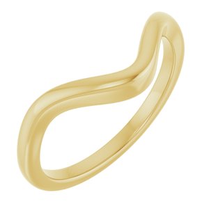 14K Yellow Gold Contour Band for 8x4 mm Marquise Ring. 122928:651:P