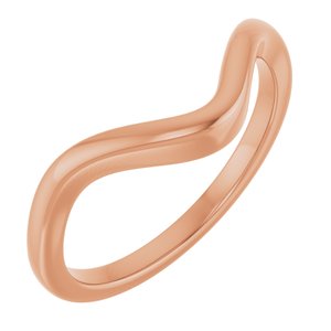 14K Rose Gold Contour Band for 8x4 mm Marquise Ring. 122928:652:P