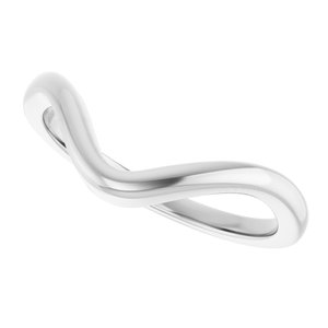 14K White Gold Contour Band for 9x4.5 mm Marquise Ring. 122928:633:P