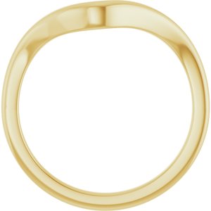 14K Yellow Gold Contour Band for 9x4.5 mm Marquise Ring. 122928:632:P