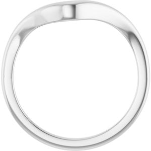 14K White Gold Contour Band for 9x4.5 mm Marquise Ring. 122928:633:P