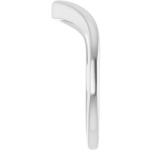 14K White Gold Contour Band for 9x4.5 mm Marquise Ring. 122928:633:P