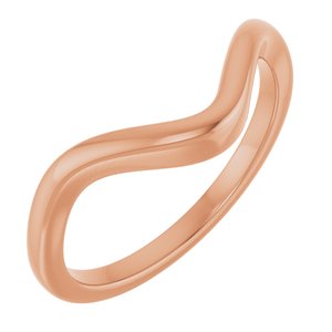 14K Rose Gold Contour Band for 9x4.5 mm Marquise Ring. 122928:630:P