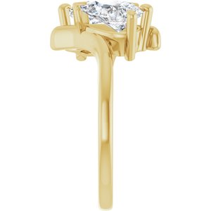 14K Yellow Gold 8.5x5 mm Pear Two-Stone Engagement Ring. 122928:638:P