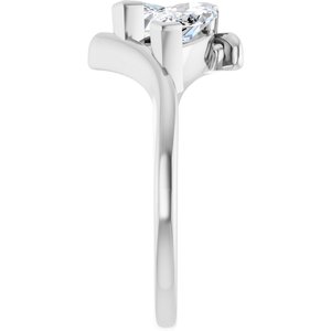 14K White Gold 9x4.5 mm Marquise Two-Stone Engagement Ring. 122928:643:P