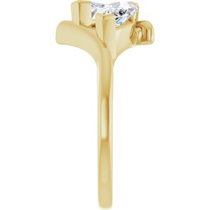 14K Yellow Gold 9x4.5 mm Marquise Two-Stone Engagement Ring. 122928:641:P