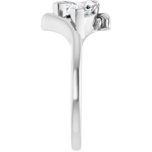 14K White Gold 8x4 mm Marquise Two-Stone Engagement Ring. 122928:622:P