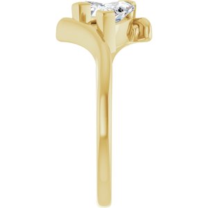 14K Yellow Gold 8x4 mm Marquise Two-Stone Engagement Ring. 122928:620:P