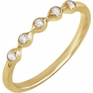 14K Yellow Gold 1/8 CTW Diamond Anniversary Band 689532:601:P