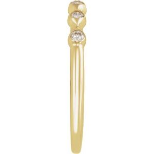 14K Yellow Gold 1/8 CTW Diamond Anniversary Band 689532:601:P