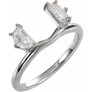 14K White Gold 1/2 CTW Diamond Wrap-Style Ring Enhancer. 127087:LG603:P