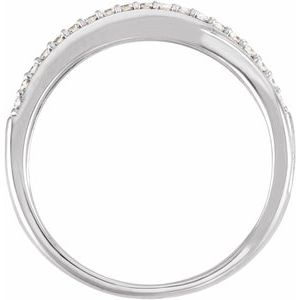 14K White Gold 1/3 CTW Natural Diamond Anniversary Band. 689579:601:P
