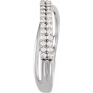 14K White Gold 1/3 CTW Natural Diamond Anniversary Band. 689579:601:P
