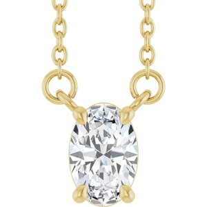 14K Yellow Gold 3/8 CT Natural Diamond Necklace