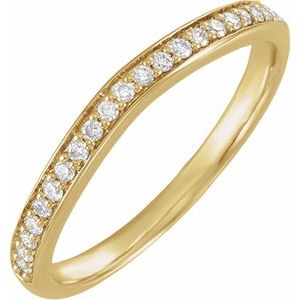 14K Yellow Gold 1/6 CTW Diamond Anniversary Band. 689582:LG700:P