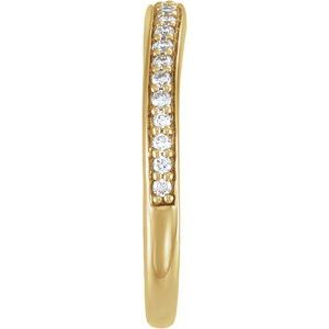 14K Yellow Gold 1/6 CTW Diamond Anniversary Band. 689582:LG700:P