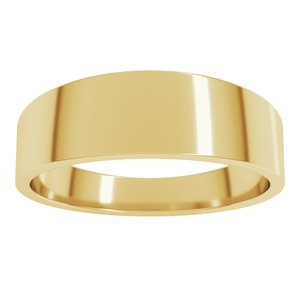 14K Yellow Gold 6 mm Lightweight Tapered Flat Band. FTL10:1447:P