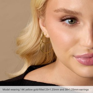 Sterling Silver 38 mm Hoop Earrings