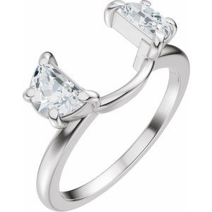 14K White Gold 1 CTW Diamond Wrap-Style Ring Enhancer. 689628:LG701:P