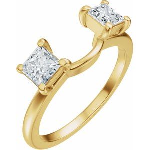 14K Yellow Gold 3/4 CTW Diamond Wrap-Style Ring Enhancer. 689627:LG700:P