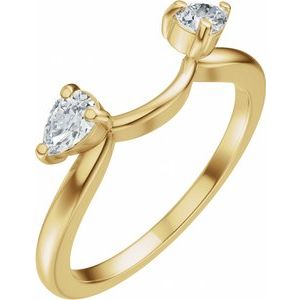 14K Yellow Gold 1/3 CTW Diamond Wrap-Style Enhancer. 689626:LG700:P