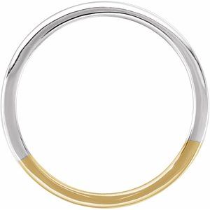 14K Yellow/White Gold 2.1 mm Flat-Edge Wavy Band. 58225:104:P