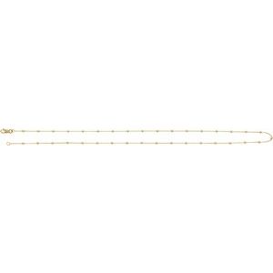14K Yellow Gold .65 mm Beaded Cable 18" Chain
