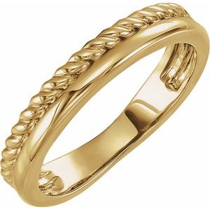 14K Yellow Gold Rope Band. 58255:103:P
