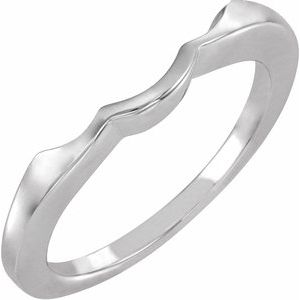 14K White Gold Matching Band for 6.5 mm Round. 120411:255584:P