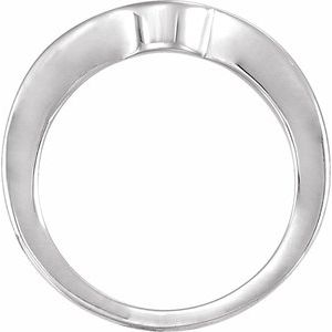 14K White Gold Matching Band for 6.5 mm Round. 120411:255584:P