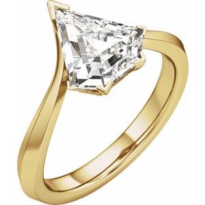 14K Yellow Gold 2 CTW Diamond Hidden Halo-Style Accented Engagement Ring. 689699:LG703:P